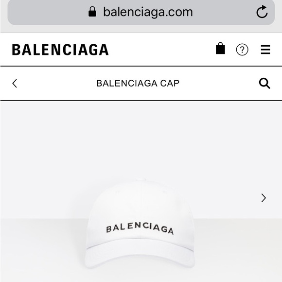 Balenciaga Accessories - Balenciaga White Cap Hat